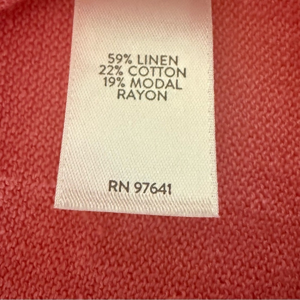 J.Jill Linen-Blend Lightweight Sweater – Pink – Size XL, 3/4 length sleeves - Picture 6 of 10